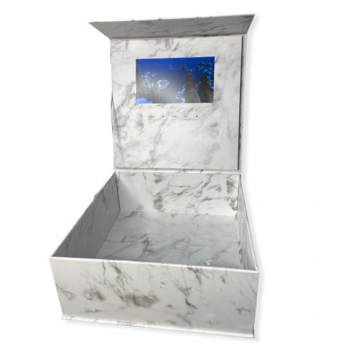 بوكس الشاشة ابيض رخامي من غير ورد