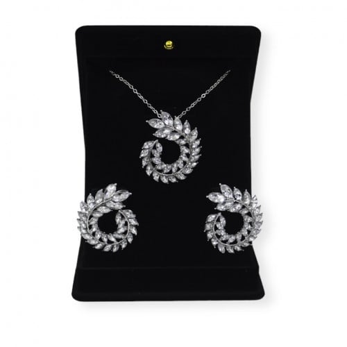 طقم كرستال فضي