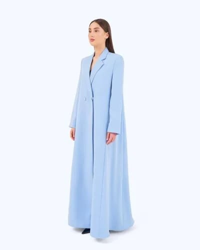 Sky Blue Crepe Suit-inspired Abaya