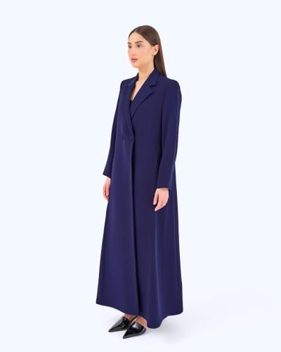Teal Blue Crepe Suit-inspired Abaya