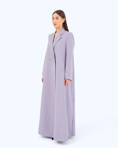 Pale Purple Crepe Suit-inspired Abaya