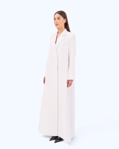 White Crepe Suit-inspired Abaya