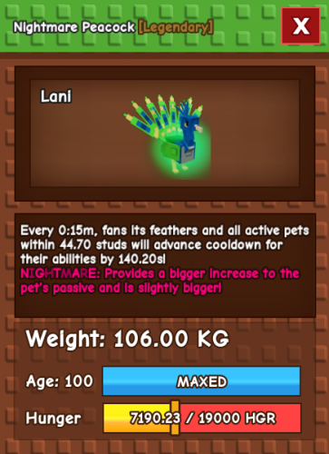 HUGEPEACOCK NIGHTMARE 15 SECONDS