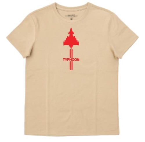 تيشيرت بشعار تايفون مع كتابة بألوان متعددة
