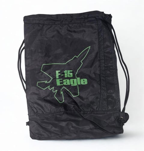 شنطة كيس حبل باللون الاسود بشعار طائرة ف 15 من الا...