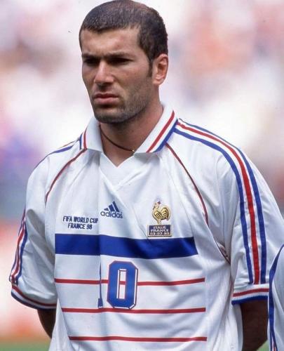 تيشيرت فرنسا 98 أبيض ( طباعة ZIDAN 10)