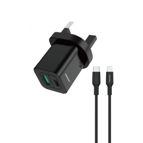 شاحن جداري جيبل 30 واط PD منفذ USB-C ومنفذ USB مع...