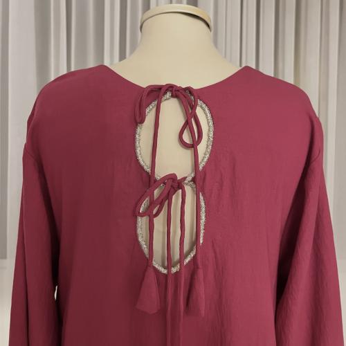 جلابية بفتحة ظهر ( فوشي )