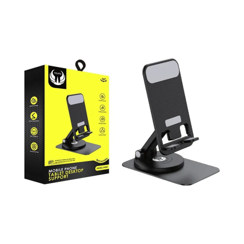 Yuvo - mobile desk stand 360 rotating foldable black Y4865