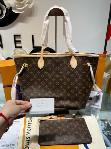 LV BAG Neverfull MM وردي داخلي