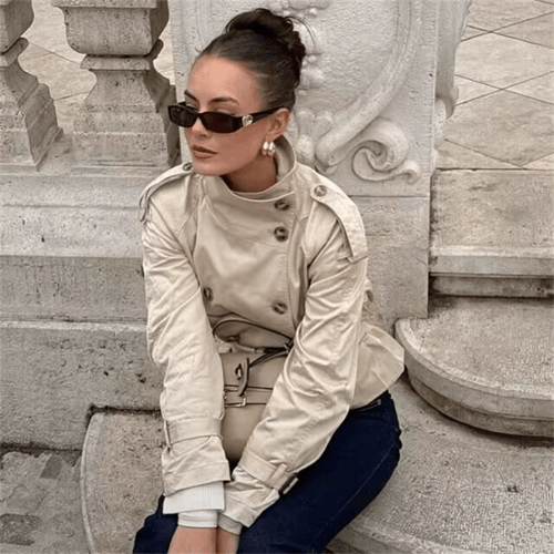 جاكيت بحزام