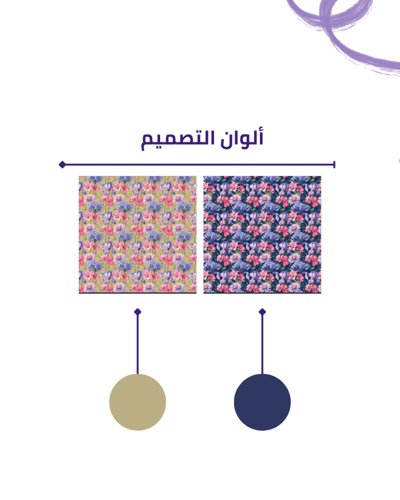 تصميم ورد البنفسج