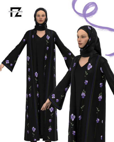 تصميم عباية البنفسج 002