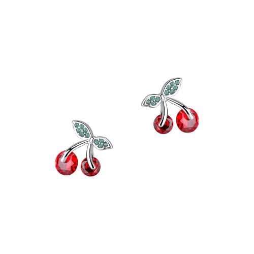 Cherry earrings, 925 karat silver