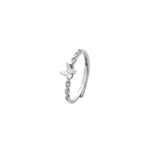 The Butterfly Whisper Ring, 925 Silver – Free size