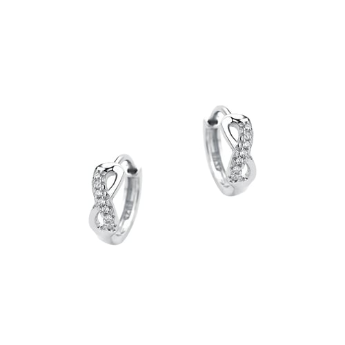 Infinity earrings, 925 sterling silver