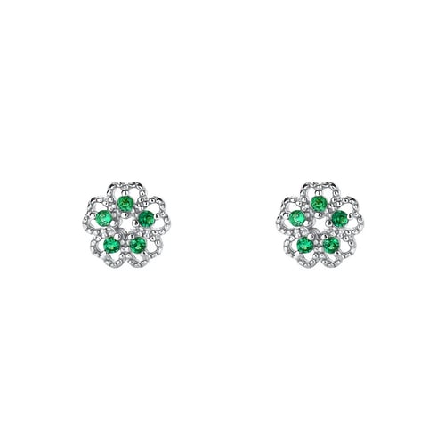 French flower earrings, 925 sterling silver