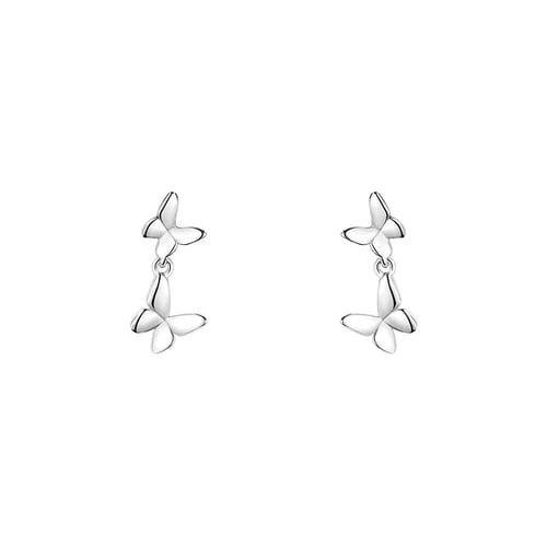 Gold-plated butterfly earrings, 925 sterling silver