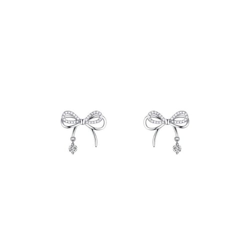 Earrings layers of the bow silver 925 karat