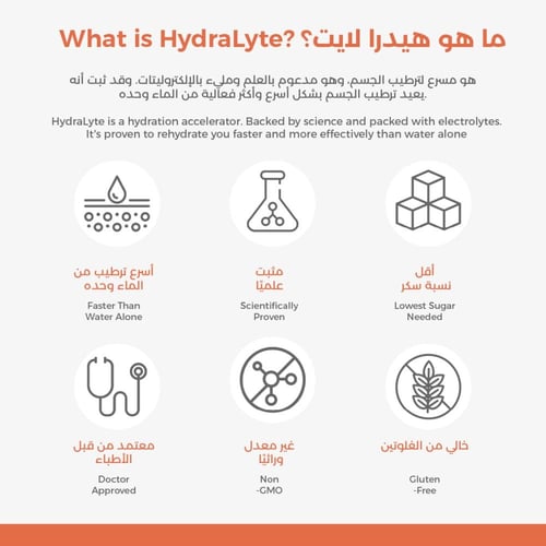 هيدرالايت – مسحوق إلكتروليت برتقال (10 أكياس)