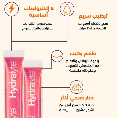 هيدرالايت - مصاصة الكتروليتات مثلجة نكهة الفراولة...