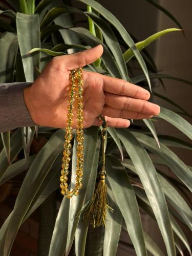 مسباح بكلايت اصفر مذهب