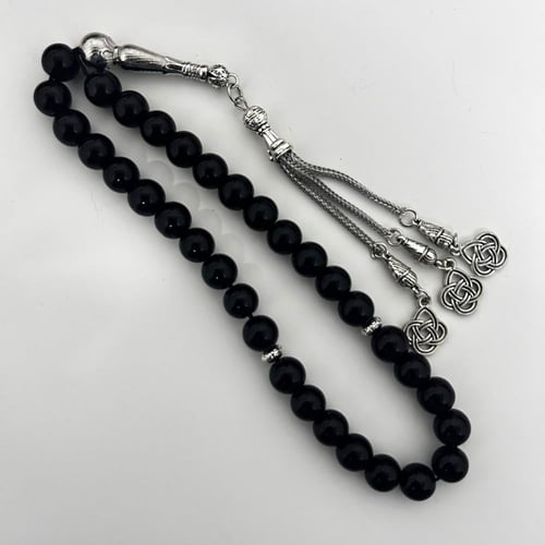 سبحة العقيق البرازيلي الأسود