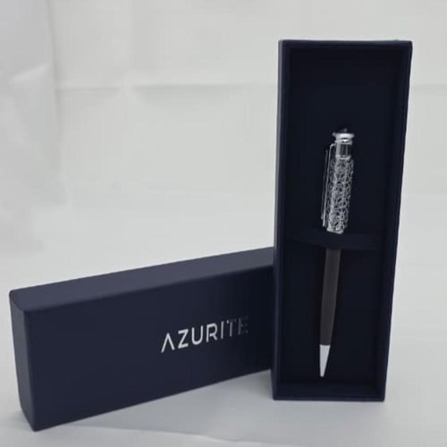 قلم ازورتي بني بتاج