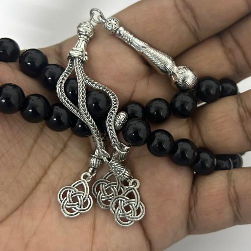 سبحة العقيق البرازيلي الأسود