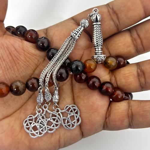 سبحة العقيق البرازيلي الأحمر