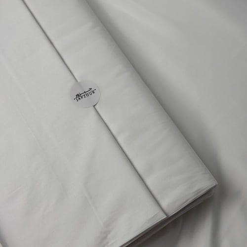 قماش قطن الراقي - أبيض