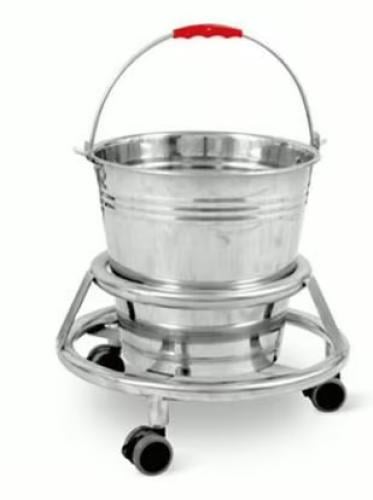 سطل استنلس ستيل بعجلات 14 لتر