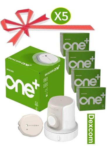 5 عبوات من نظام مجس مستشعر مراقبة جلوكوز الدم بدون...