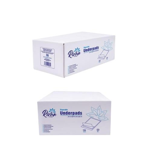 مفارش طبية ريفان مقاس ( 60 * 90 ) اللون ابيض 150 ح...