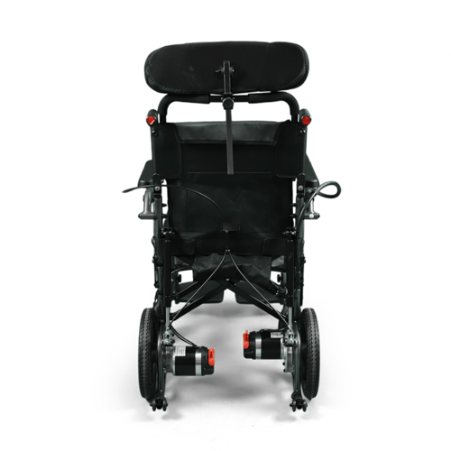 كرسي كهربائي ألومنيوم بظهر متحرك وساند رأس 51 سم