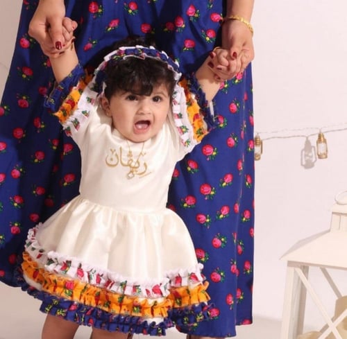 فستان بطبقات اشالكي