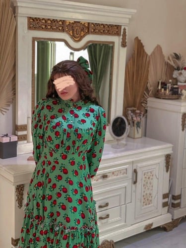 فستان رمضان اخضر