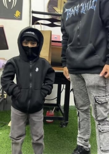 هودي النينجا للاطفال بغطاء راس ووجه