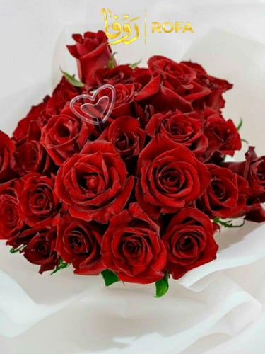 باقة ورد جوري أحمر