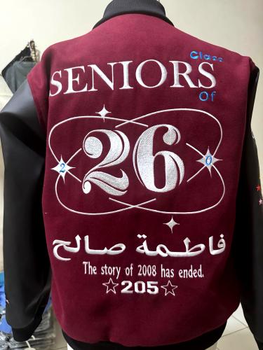 جاكيت تخرج نسائي قطن فاخر بتطريز أنيق، لإطلالة خري...