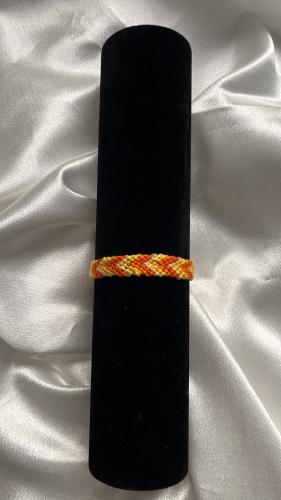 V woven bracelet orange