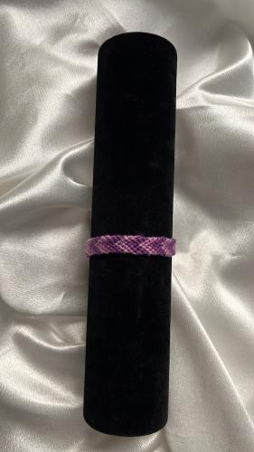 V woven bracelet purple