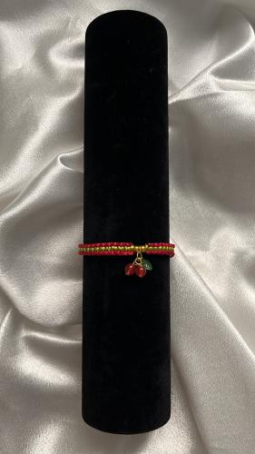Cherry woven bracelet