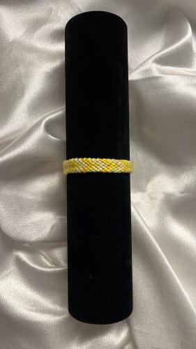 V woven bracelet yellow
