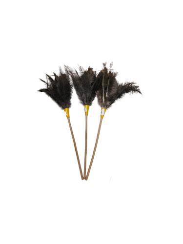 منفضة غبار ريش بيد خشبية