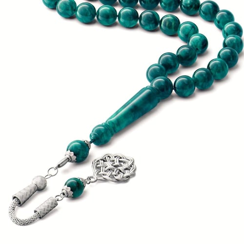 سبحة بكلايت زمردي مخلوط