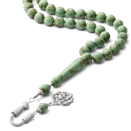 سبحة بكلايت اخضر مخلوط