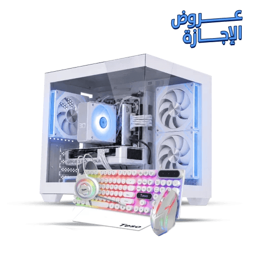 تجميعة ( RX 9060 16GB - i5 14th) باللون الابيض بال...