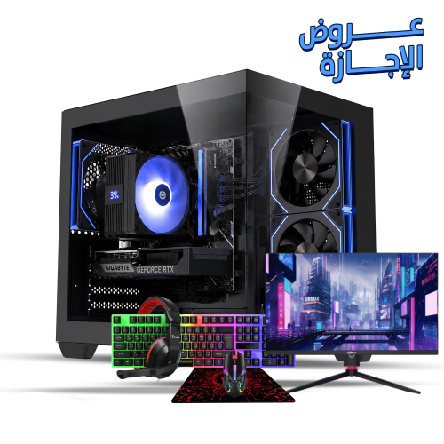 تجميعة ( RTX 5060ti 16GB - R5 7500f) مع شاشة 27 ان...