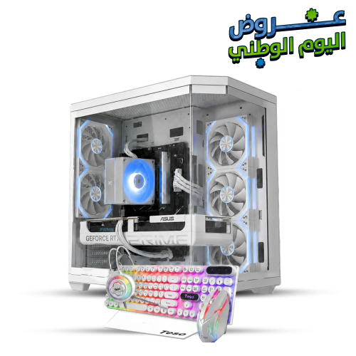 تجميعة ( RTX 5070 12GB - R5 7500f) باللون الابيض D...
